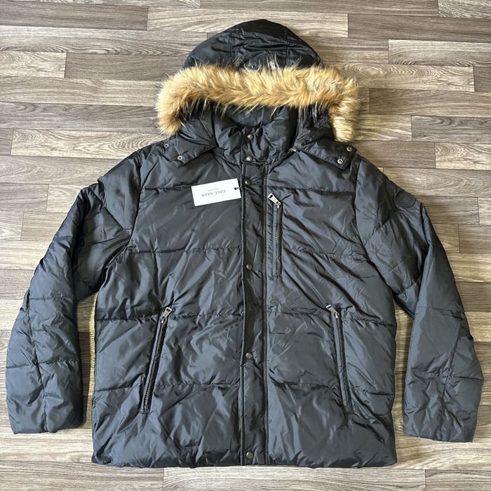 Cole Haan Cole Haan Full Zip Fur Trim Parka Jacket; Men’s XL; Puffer ...