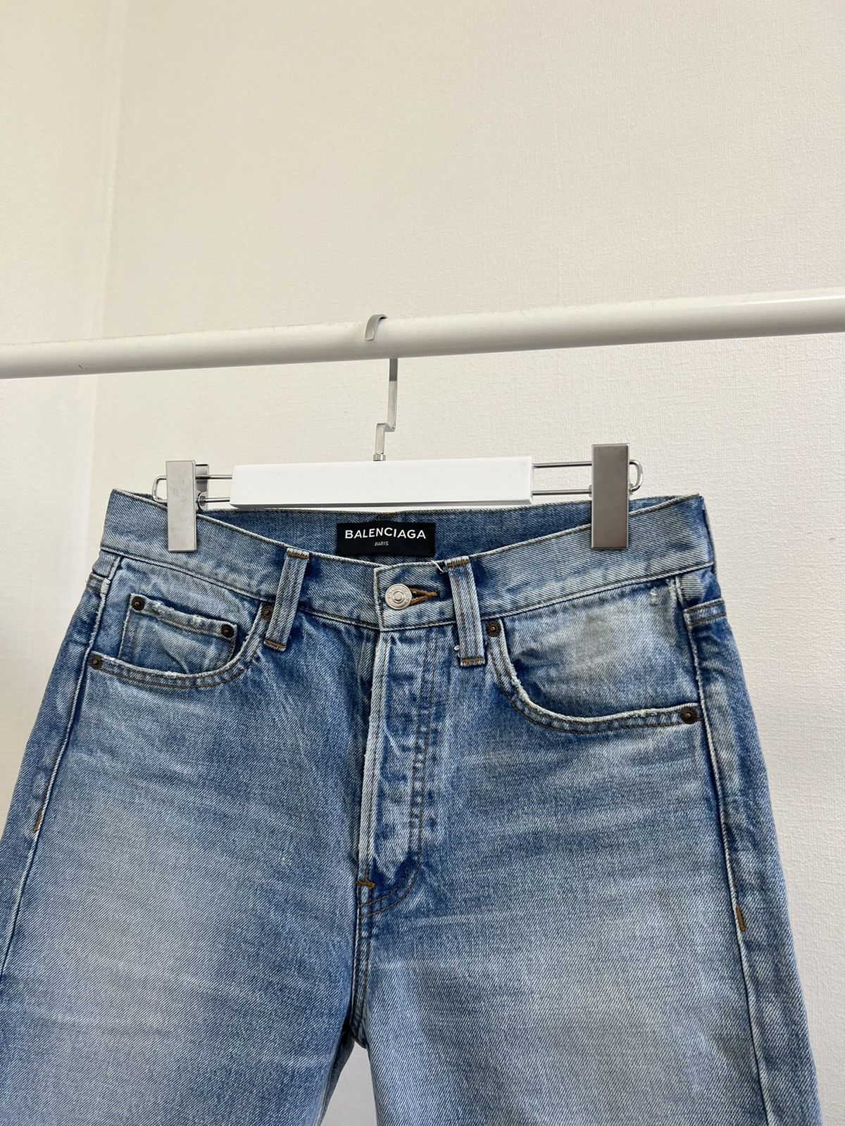 Balenciaga Balenciaga Denim Shorts Size US 30 / EU 46 - 2 Thumbnail