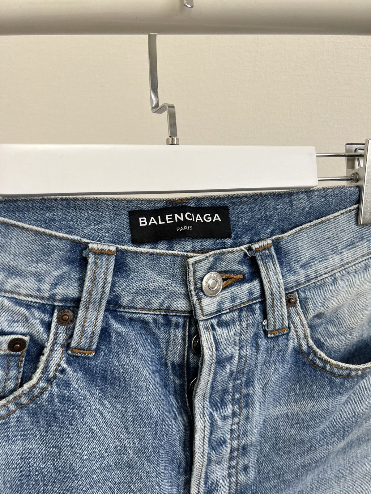 Balenciaga Balenciaga Denim Shorts Size US 30 / EU 46 - 5 Thumbnail