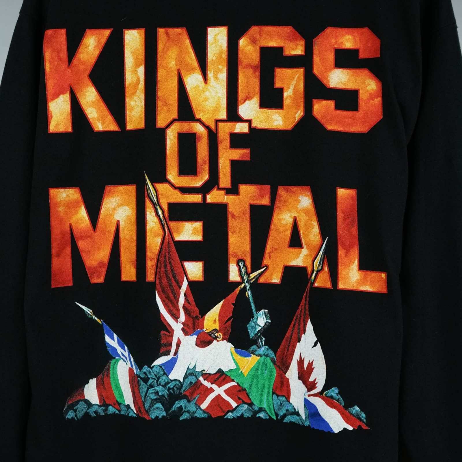Band Tees × Vintage 1990s Manowar t-shirt Kings of Metal Size US XL / EU 56 / 4 - 5 Thumbnail