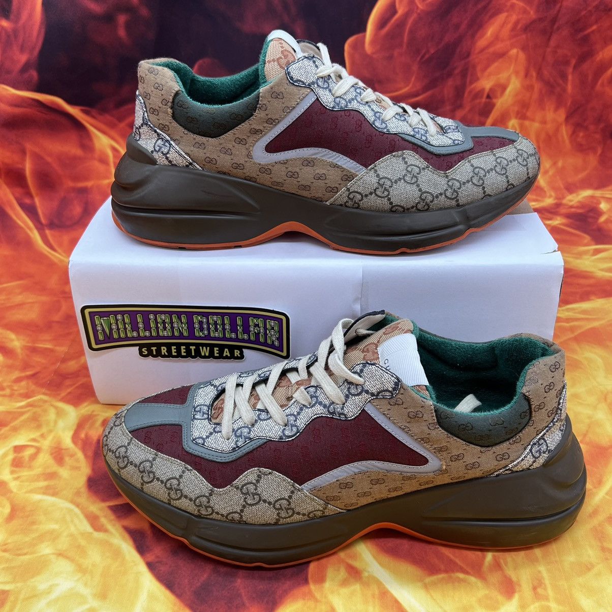 Rhyton sneaker ‘brick red’ Sz- 12M/45EU