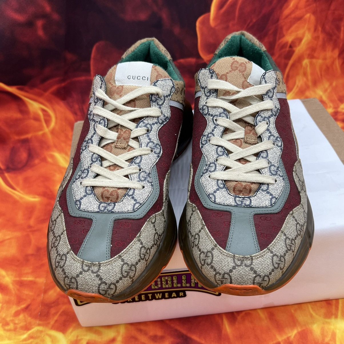 Gucci Rhyton sneaker ‘brick red’ Sz- 12M/45EU Size US 12 / EU 45 - 3 Thumbnail