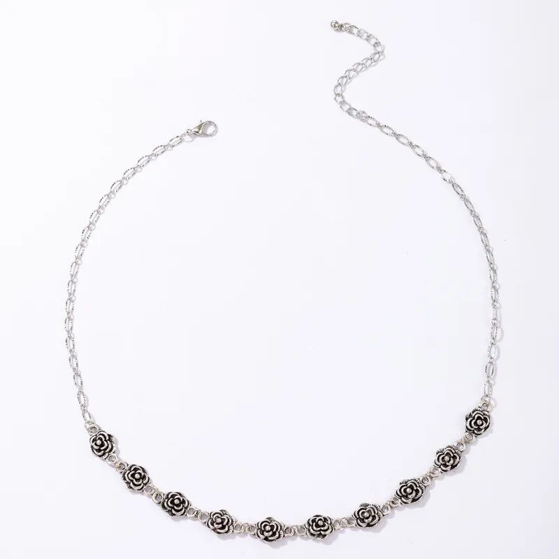 Jewelry Rose Choker Chain Necklace Size ONE SIZE - 4 Thumbnail