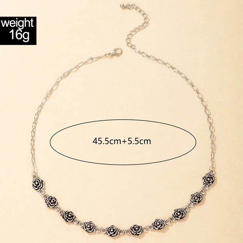 Jewelry Rose Choker Chain Necklace Size ONE SIZE - 3 Thumbnail