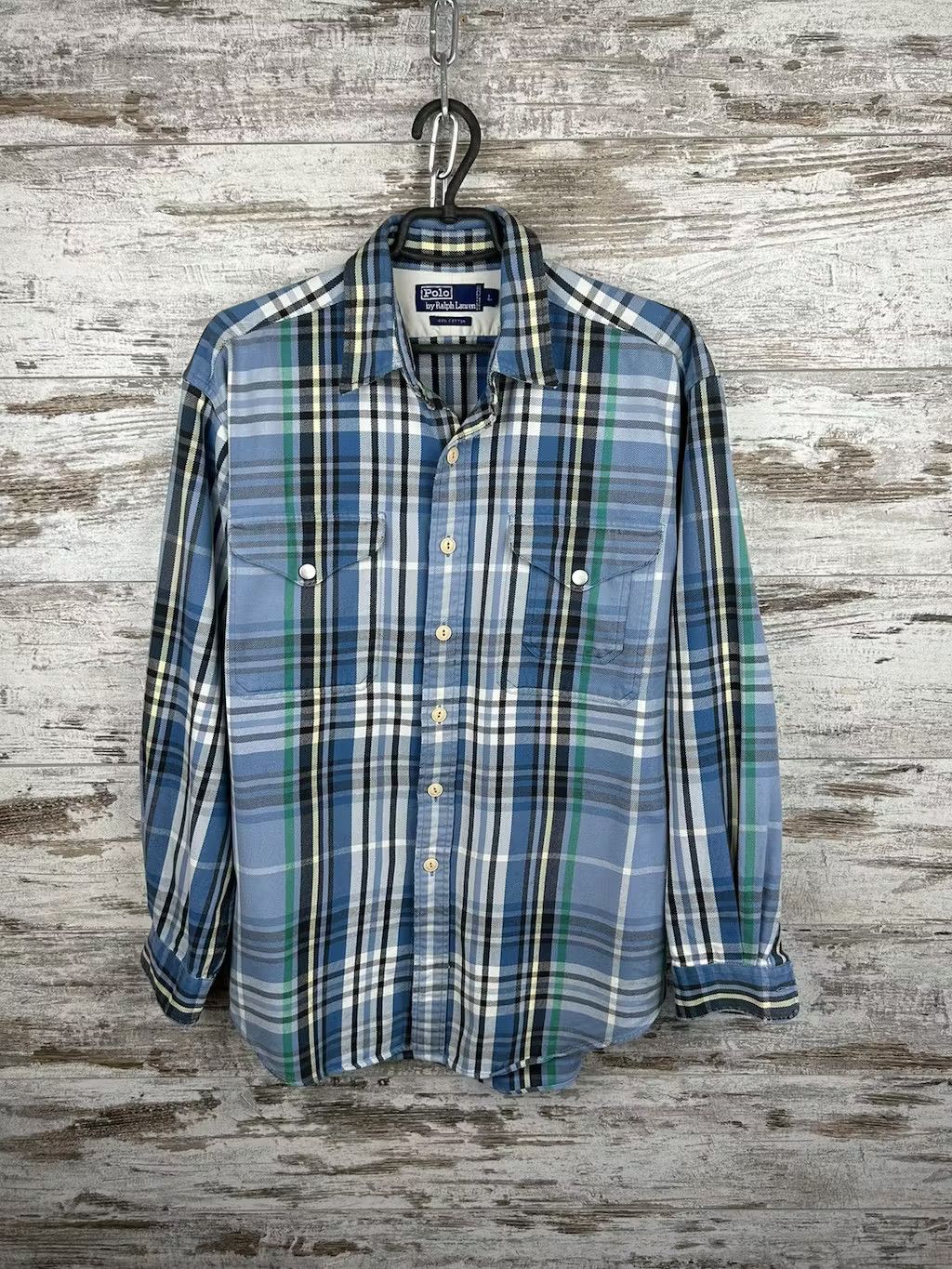 Polo Ralph Lauren Mens Vintage Polo Ralph Lauren Overshirt flannel jacket y2k Size US L / EU 52-54 / 3 - 1 Thumbnail