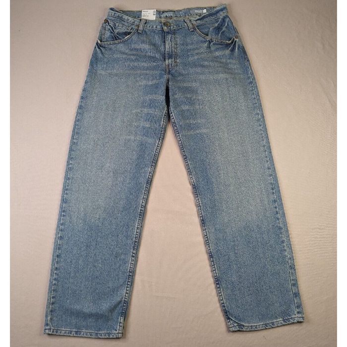Vintage NEW Silver Tab Pants Adult 34x34 Denim Y2K Baggy Jeans Grailed