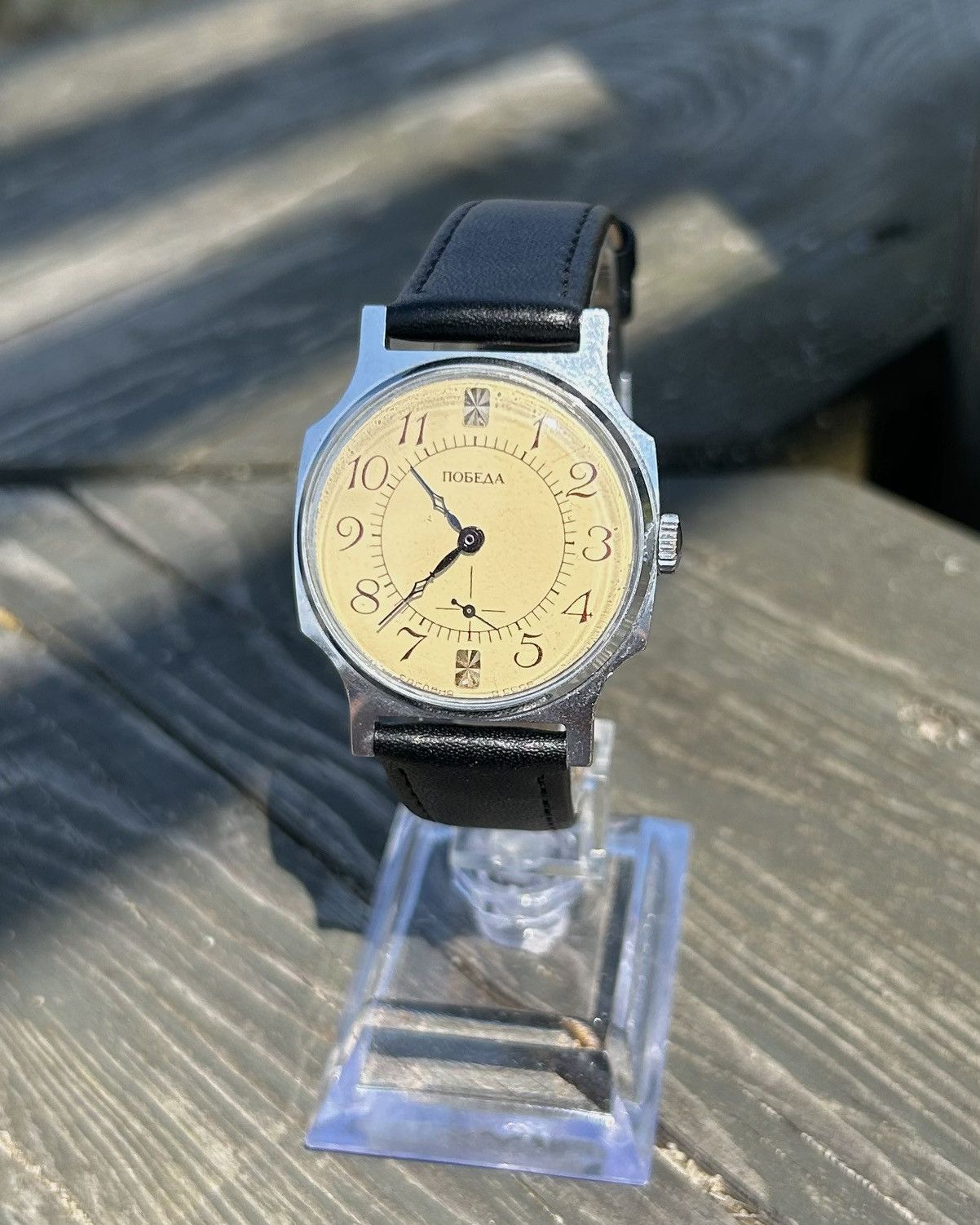 Vintage Wristwatch Pobeda Soviet USSR Retro Mechanical 1980s