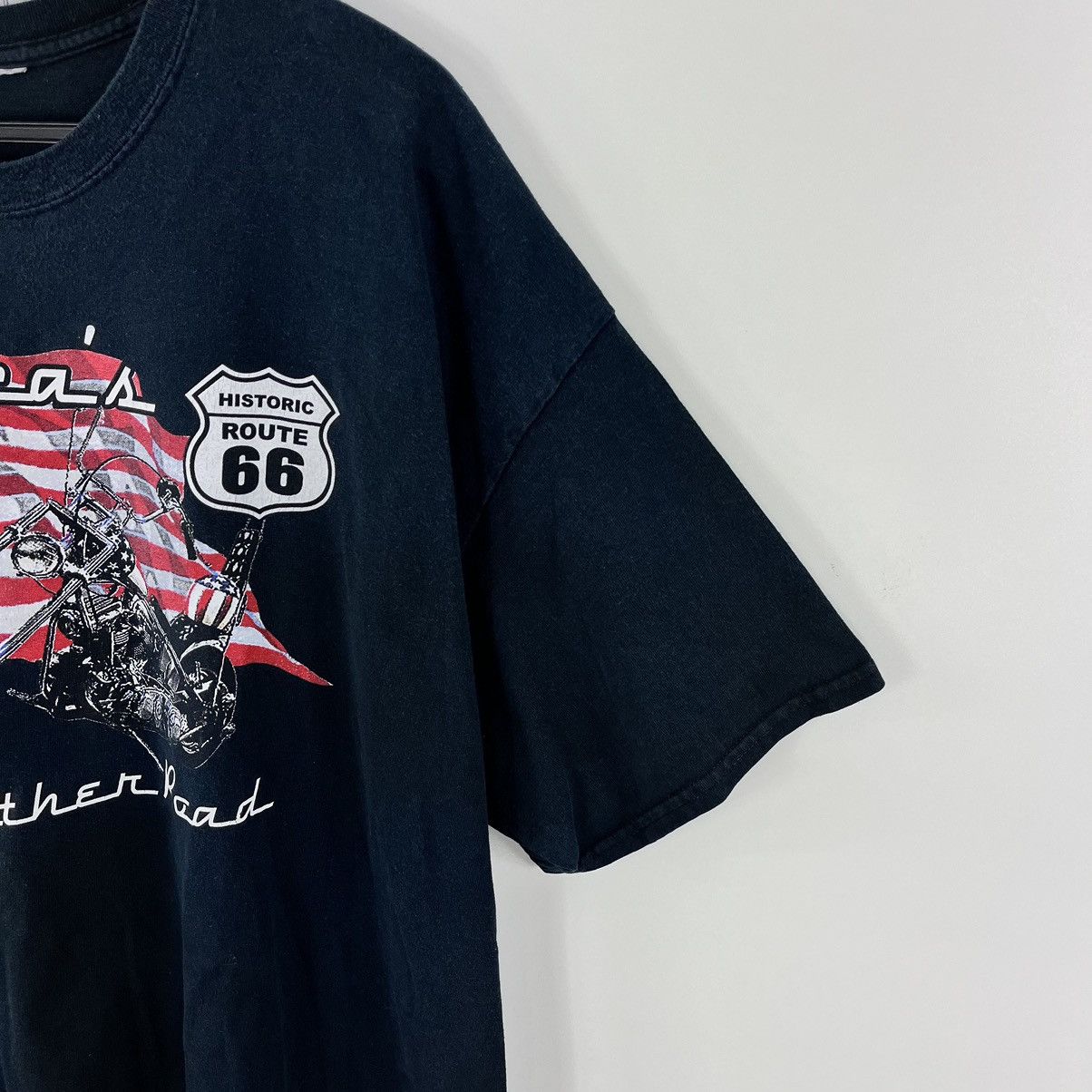 Route 66 × Vintage Vintage Route66 Mather Road Big Logo T Shirt Black Size L Size US L / EU 52-54 / 3 - 3 Thumbnail