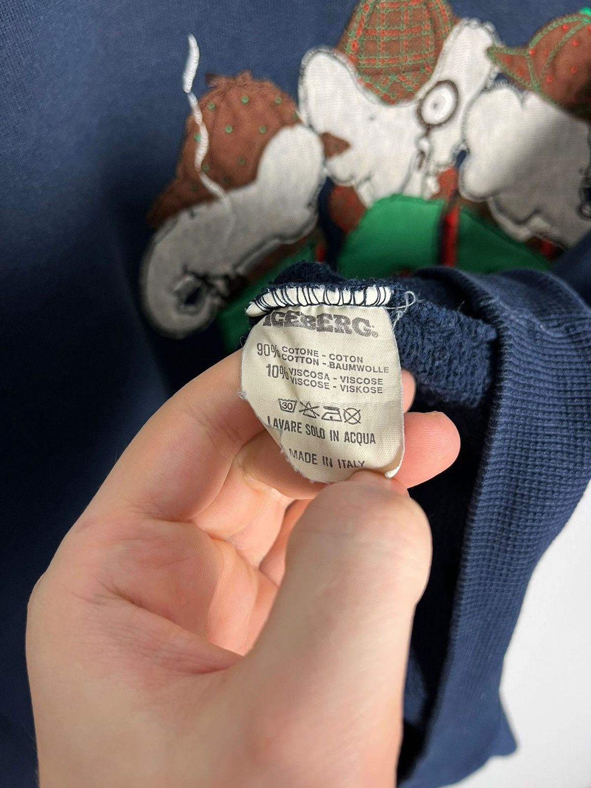 Iceberg × Vintage RARE 1987 ICEBERG VINTAGE POLO CREWNECK MADEN IN ITALY Y2K Size US L / EU 52-54 / 3 - 3 Thumbnail
