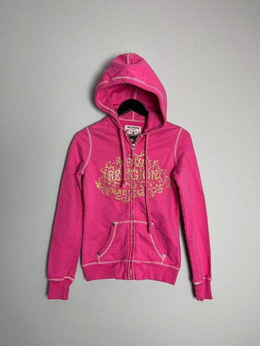 Pink true religion online hoodie