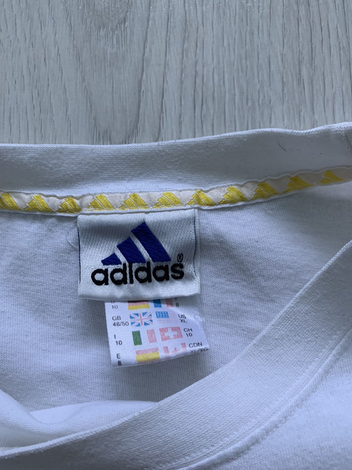 Adidas × Vintage Vintage y2k Adidas oversized spell out big logo white tee Size US XL / EU 56 / 4 - 3 Thumbnail