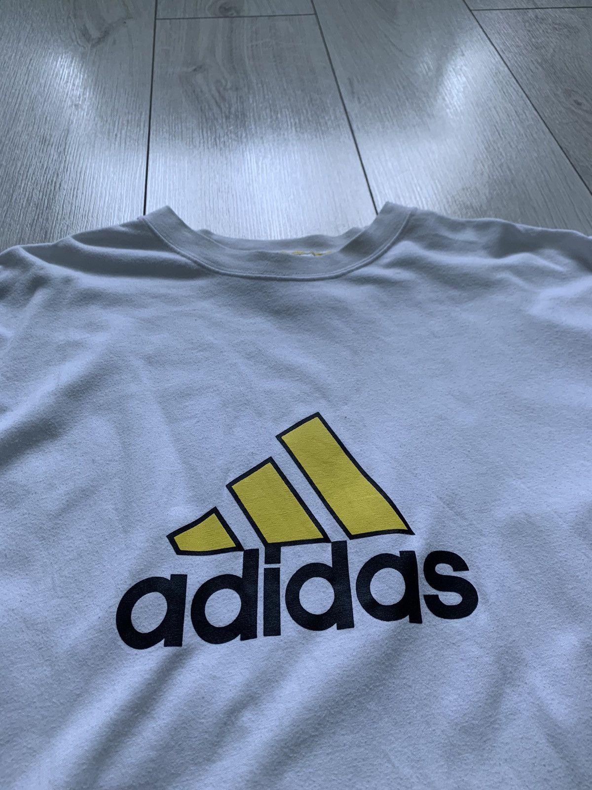 Adidas × Vintage Vintage y2k Adidas oversized spell out big logo white tee Size US XL / EU 56 / 4 - 2 Thumbnail