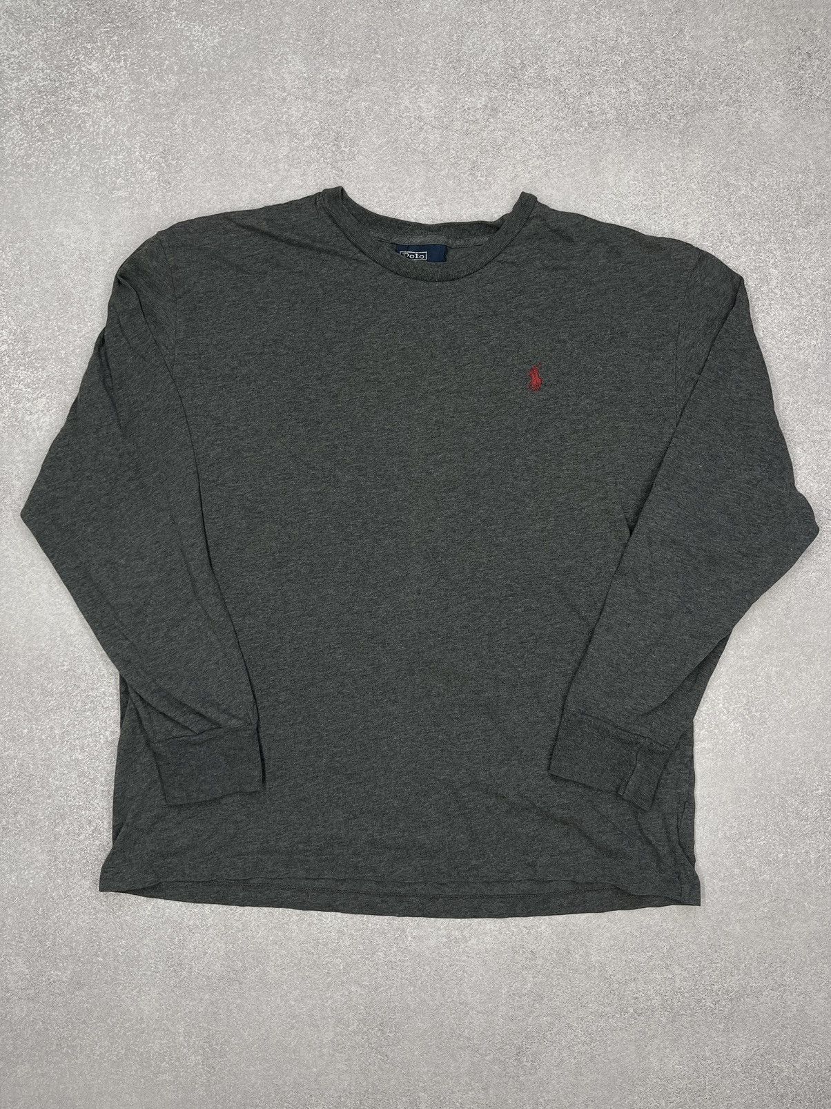 Polo Ralph Lauren Vintage Polo Ralph Lauren Longsleeve Grey Y2K Rugby Size US M / EU 48-50 / 2 - 2 Thumbnail