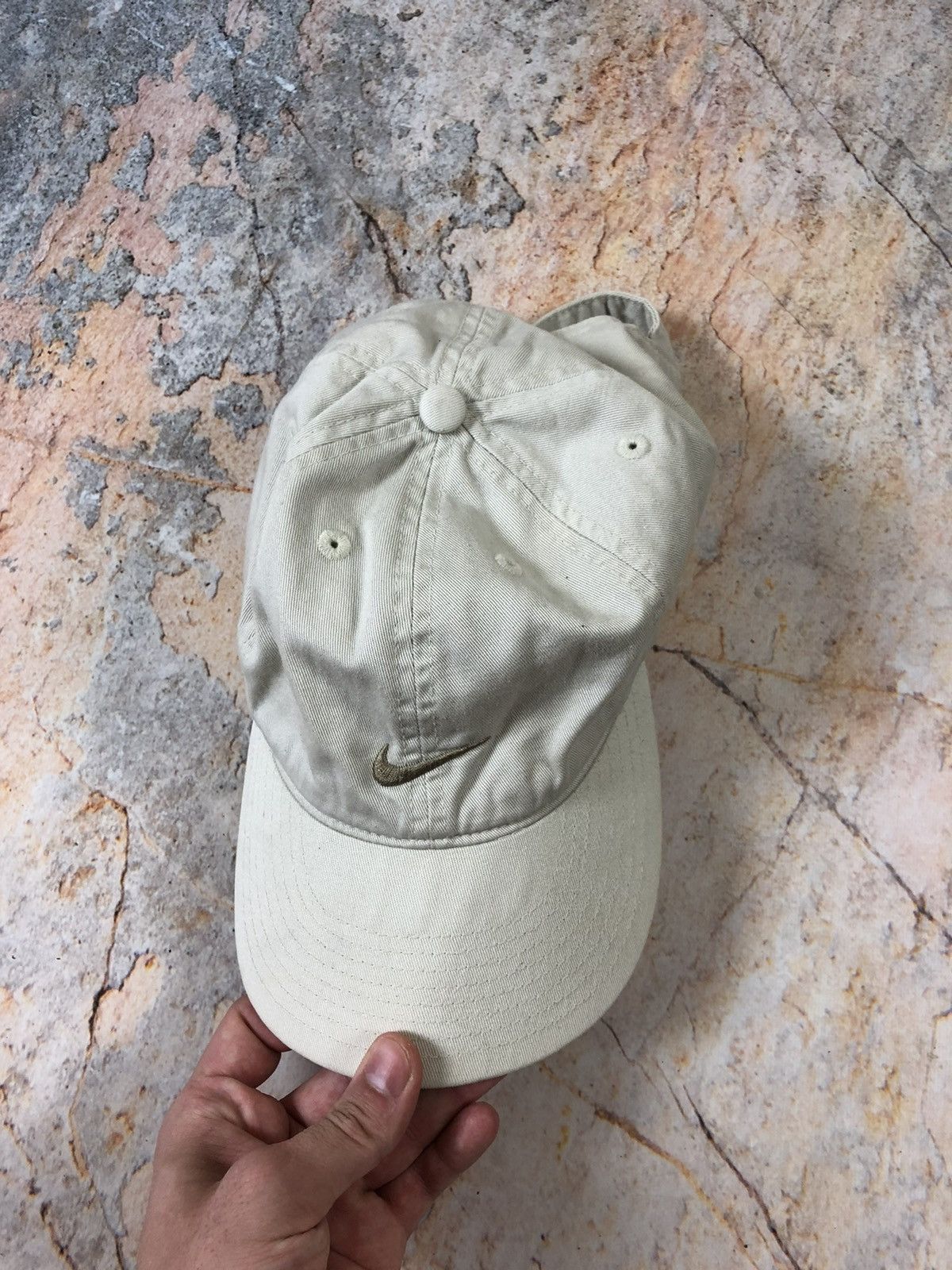 Nike × Vintage Nike vintage white big logo cap Size ONE SIZE - 1 Thumbnail
