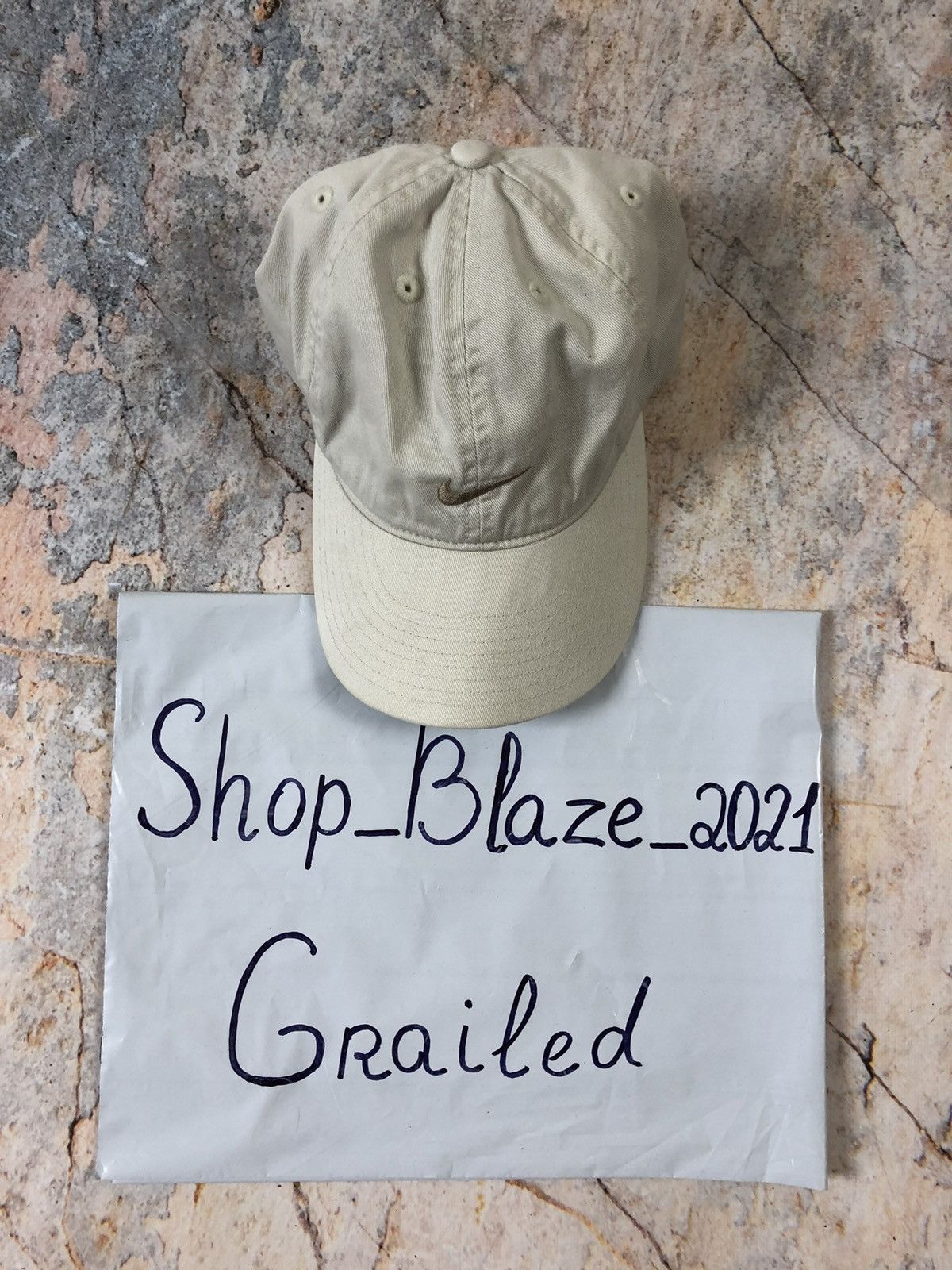 Nike × Vintage Nike vintage white big logo cap Size ONE SIZE - 2 Thumbnail