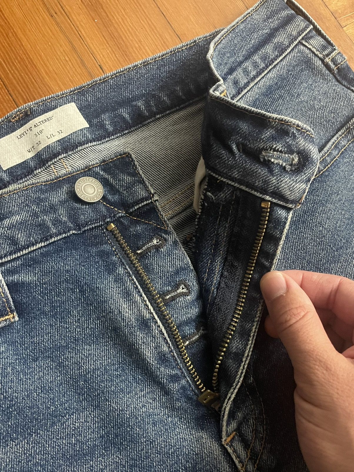 Levi's Vintage Clothing LEVI’S Altered Denim Professional Reclaimed by SSENSE 32 Size US 32 / EU 48 - 4 Thumbnail
