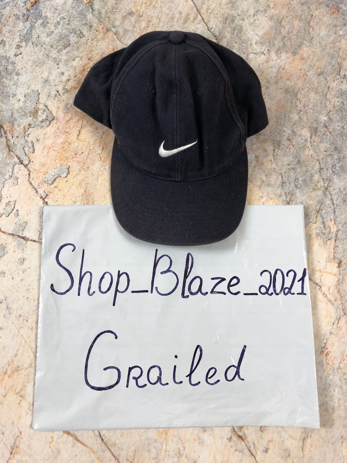 Nike × Vintage Nike vintage black logo cap Size ONE SIZE - 3 Thumbnail
