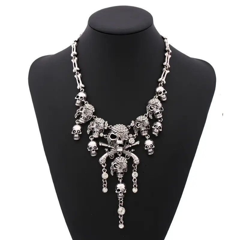 Jewelry Skull Tassel Necklaces Size ONE SIZE - 1 Thumbnail