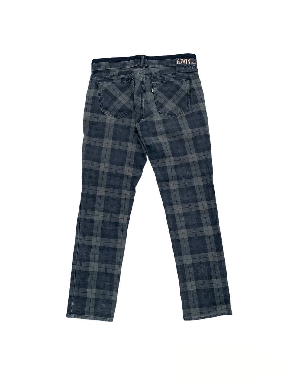 Edwin Vintage Edwin 503 Jersey Plaid Check Pants Size US 30 / EU 46 - 2 Thumbnail