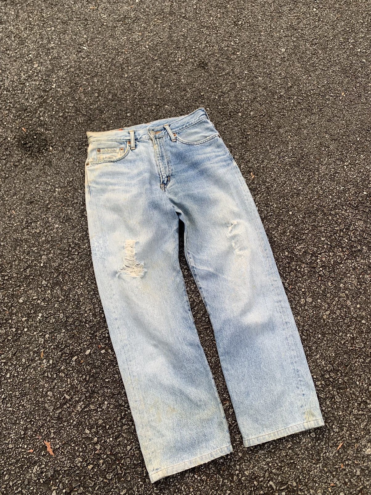 Edwin 👹Vintage Edwin THRASHED Baggy Jeans (kids) Size US 26 / EU 42 - 10 Thumbnail