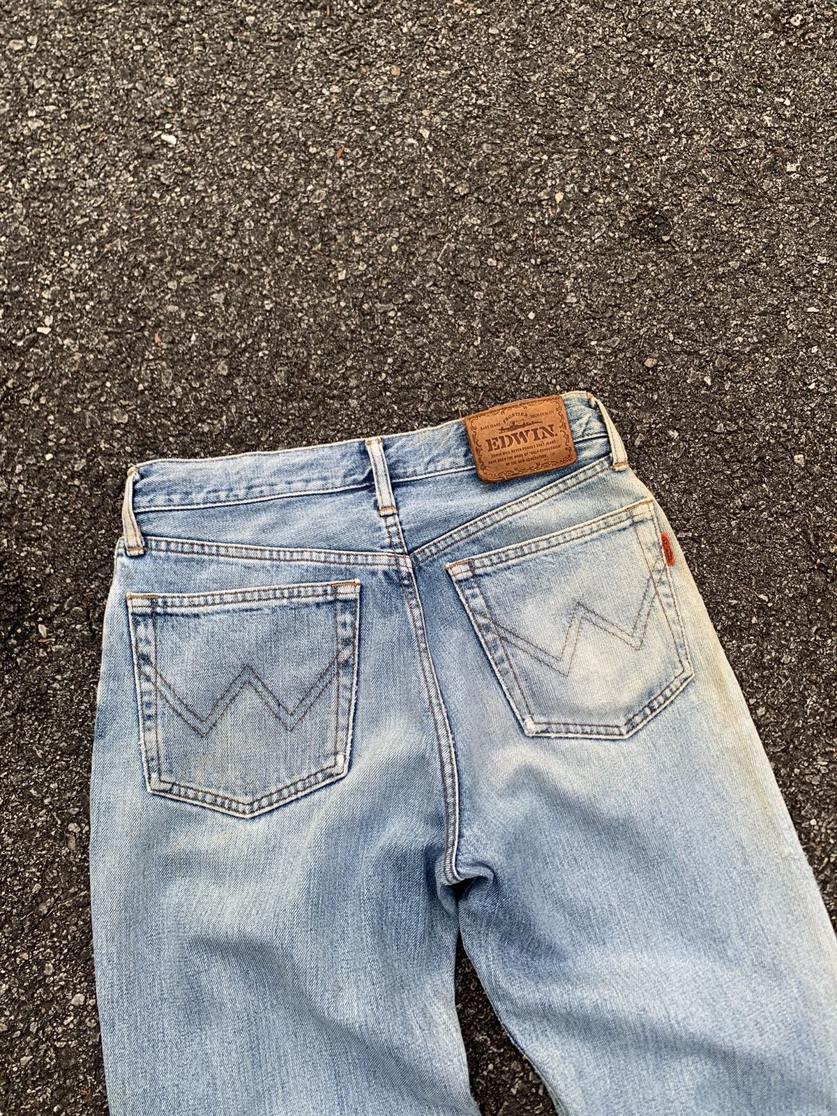 Edwin 👹Vintage Edwin THRASHED Baggy Jeans (kids) Size US 26 / EU 42 - 4 Thumbnail