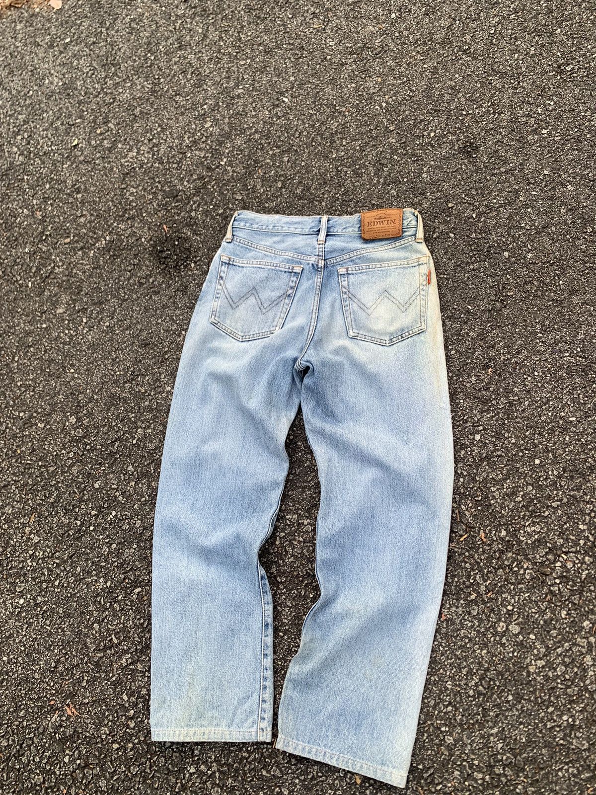 Edwin 👹Vintage Edwin THRASHED Baggy Jeans (kids) Size US 26 / EU 42 - 2 Thumbnail
