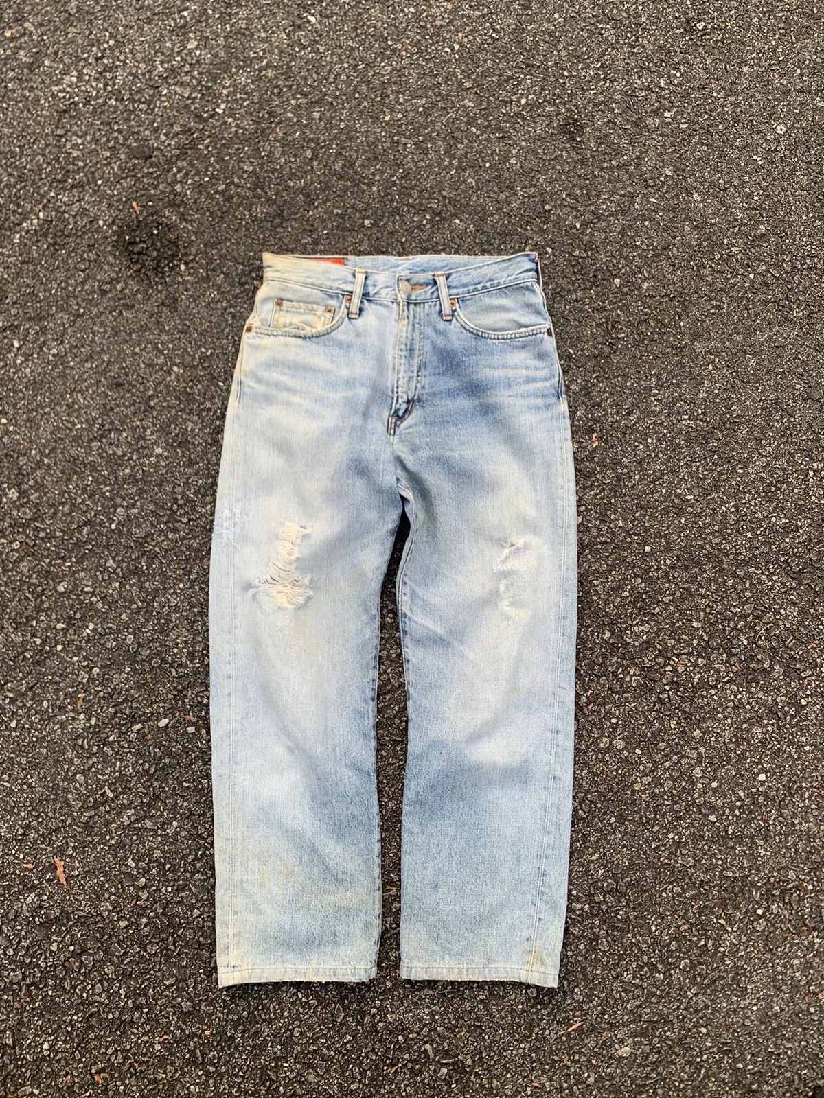 Edwin 👹Vintage Edwin THRASHED Baggy Jeans (kids) Size US 26 / EU 42 - 1 Thumbnail
