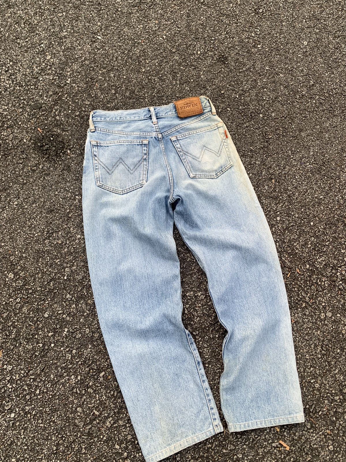 Edwin 👹Vintage Edwin THRASHED Baggy Jeans (kids) Size US 26 / EU 42 - 5 Thumbnail