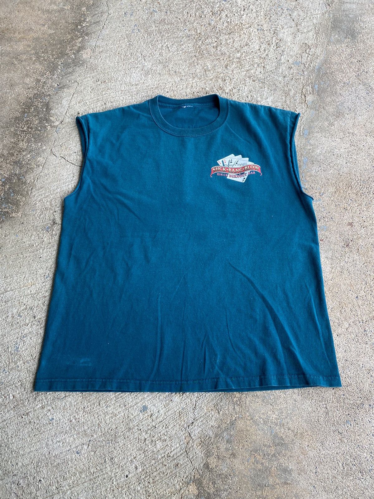 Harley Davidson × Vintage Vintage Y2K Suck Bang Blow Biker Bar Sleeveless Shirt Size US L / EU 52-54 / 3 - 4 Thumbnail
