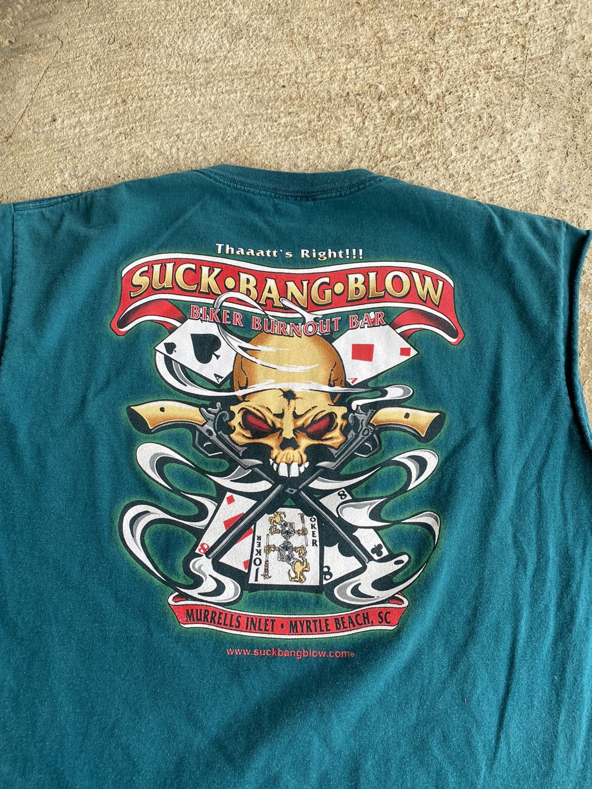 Harley Davidson × Vintage Vintage Y2K Suck Bang Blow Biker Bar Sleeveless Shirt Size US L / EU 52-54 / 3 - 3 Thumbnail