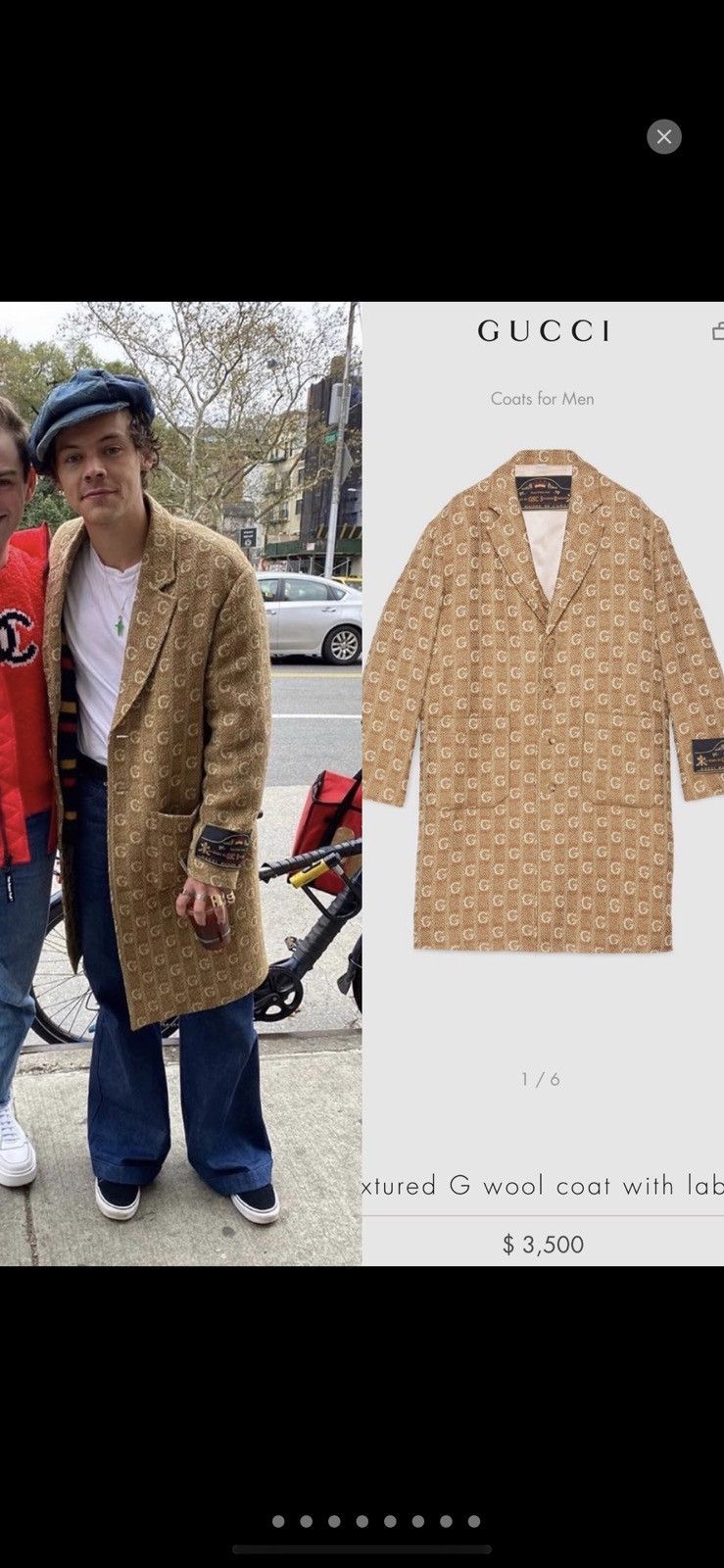 Gucci Gucci FW19 Textured G Wool coat with label Size US M / EU 48-50 / 2 - 1 Thumbnail