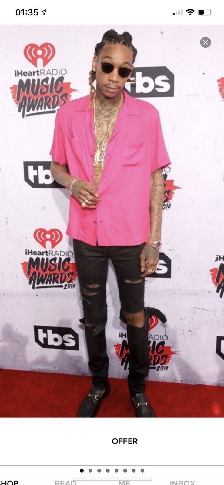 Hedi Slimane × Saint Laurent Paris SS16 pink oversized viscose shirt Size US M / EU 48-50 / 2 - 1 Thumbnail