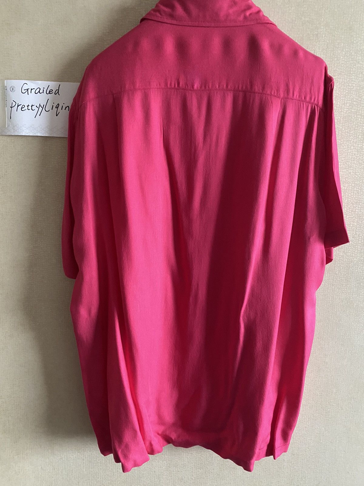 Hedi Slimane × Saint Laurent Paris SS16 pink oversized viscose shirt Size US M / EU 48-50 / 2 - 7 Thumbnail