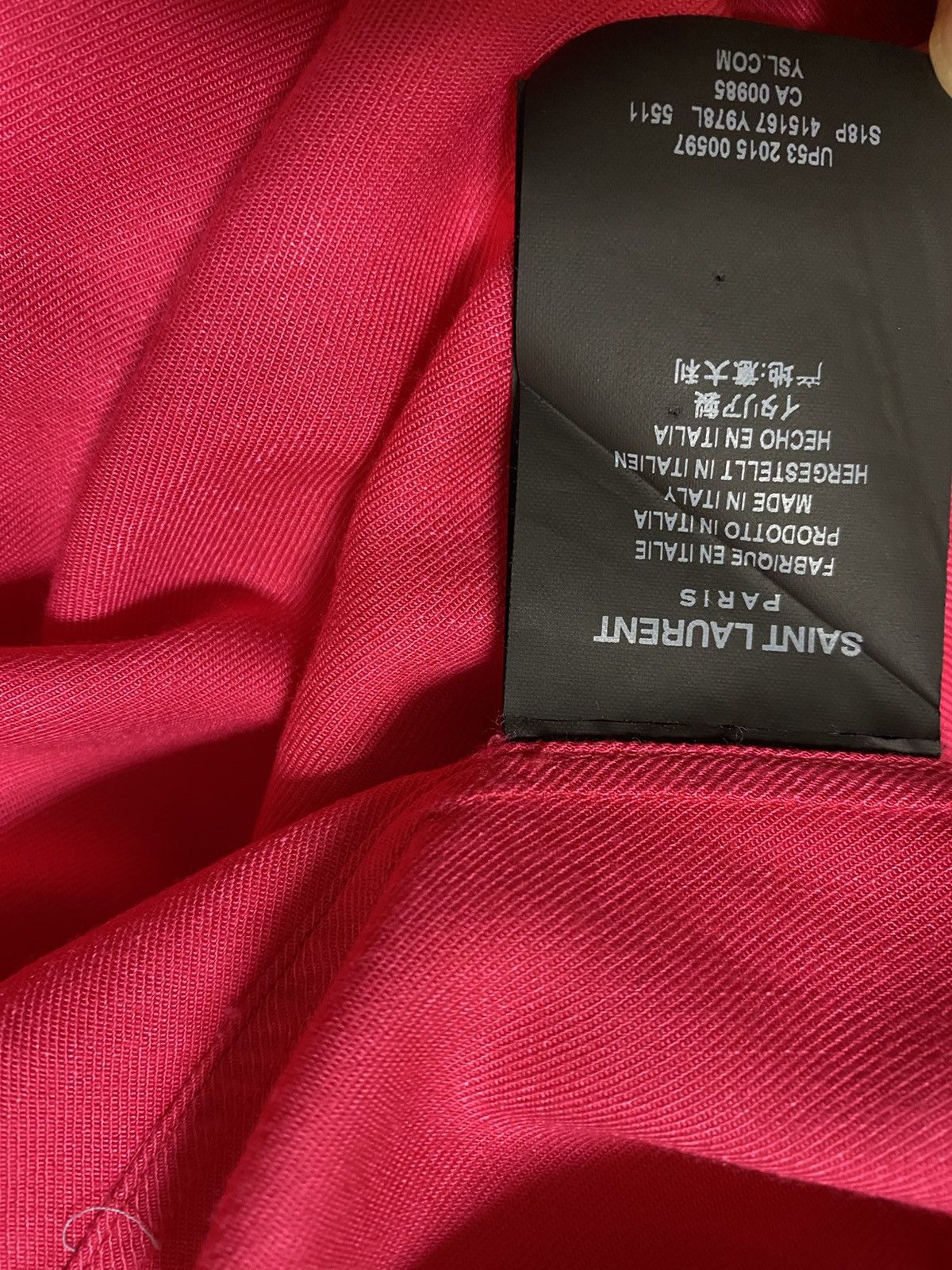 Hedi Slimane × Saint Laurent Paris SS16 pink oversized viscose shirt Size US M / EU 48-50 / 2 - 9 Thumbnail