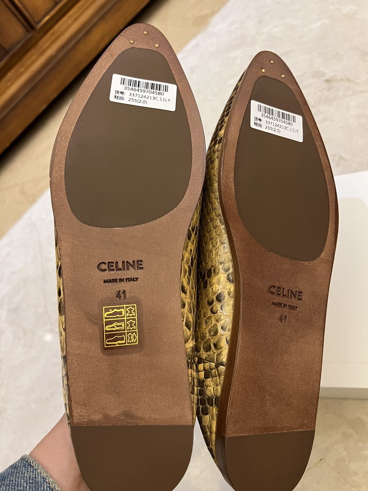 Celine × Hedi Slimane Celine jacno babouche in shiny python Size US 8 / EU 41 - 10 Thumbnail