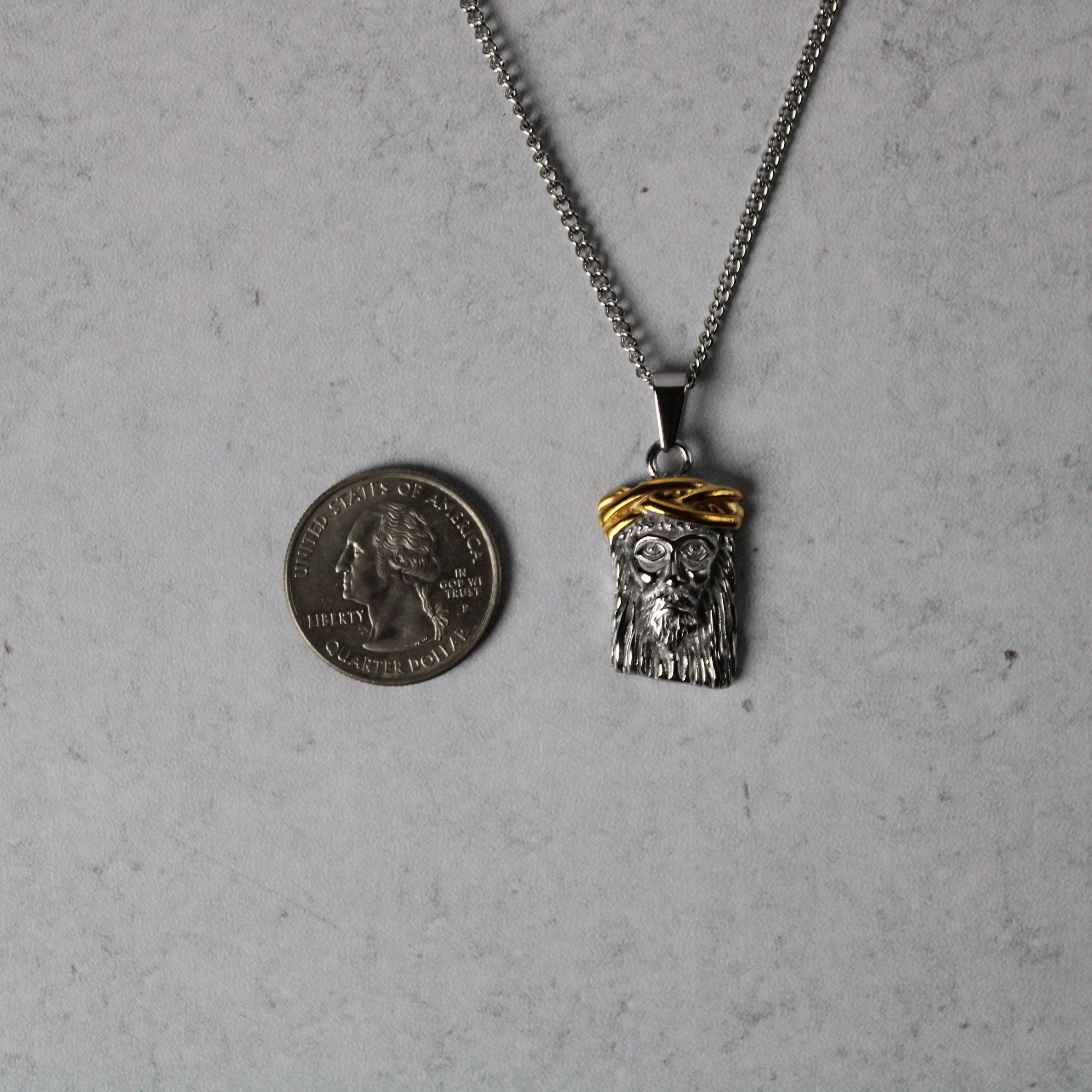 Jewelry Silver Jesus Piece Pendant Chain Necklace 22" Size ONE SIZE - 7 Thumbnail