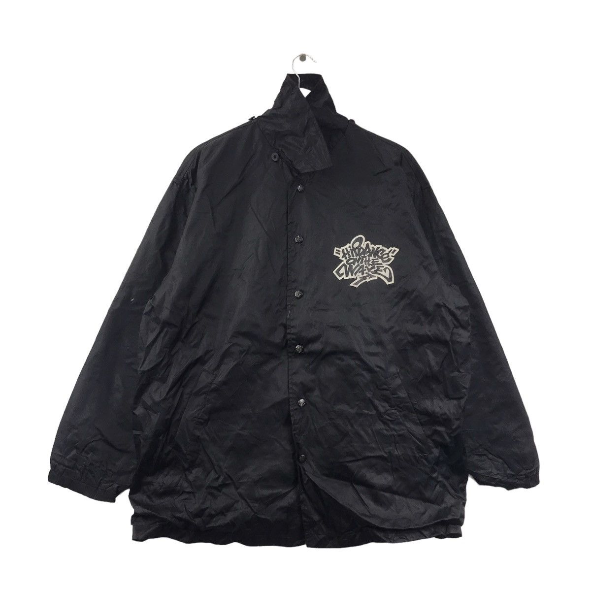 Vintage HIP DANCE On The WAVE Surf Windbreaker Coach Black Jacket Size US L / EU 52-54 / 3 - 1 Thumbnail