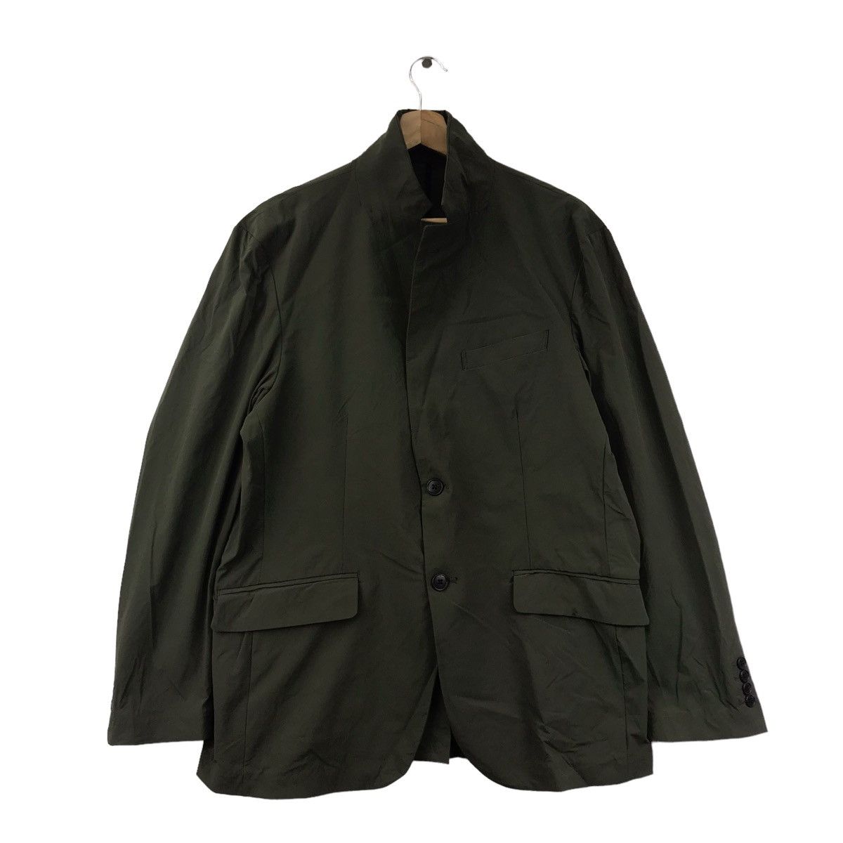 GU GU Japanese Brand Green Plain Blazer Oversize Coat Jacket Size US XL / EU 56 / 4 - 1 Thumbnail