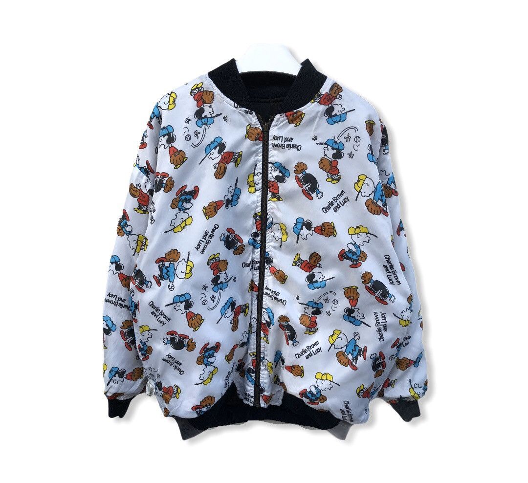 GENUINE PEANUTS SNOOPY SUPER BEAGLE MA-1 STYLE PILOT FLYING JACKET NYLON SML 36”
