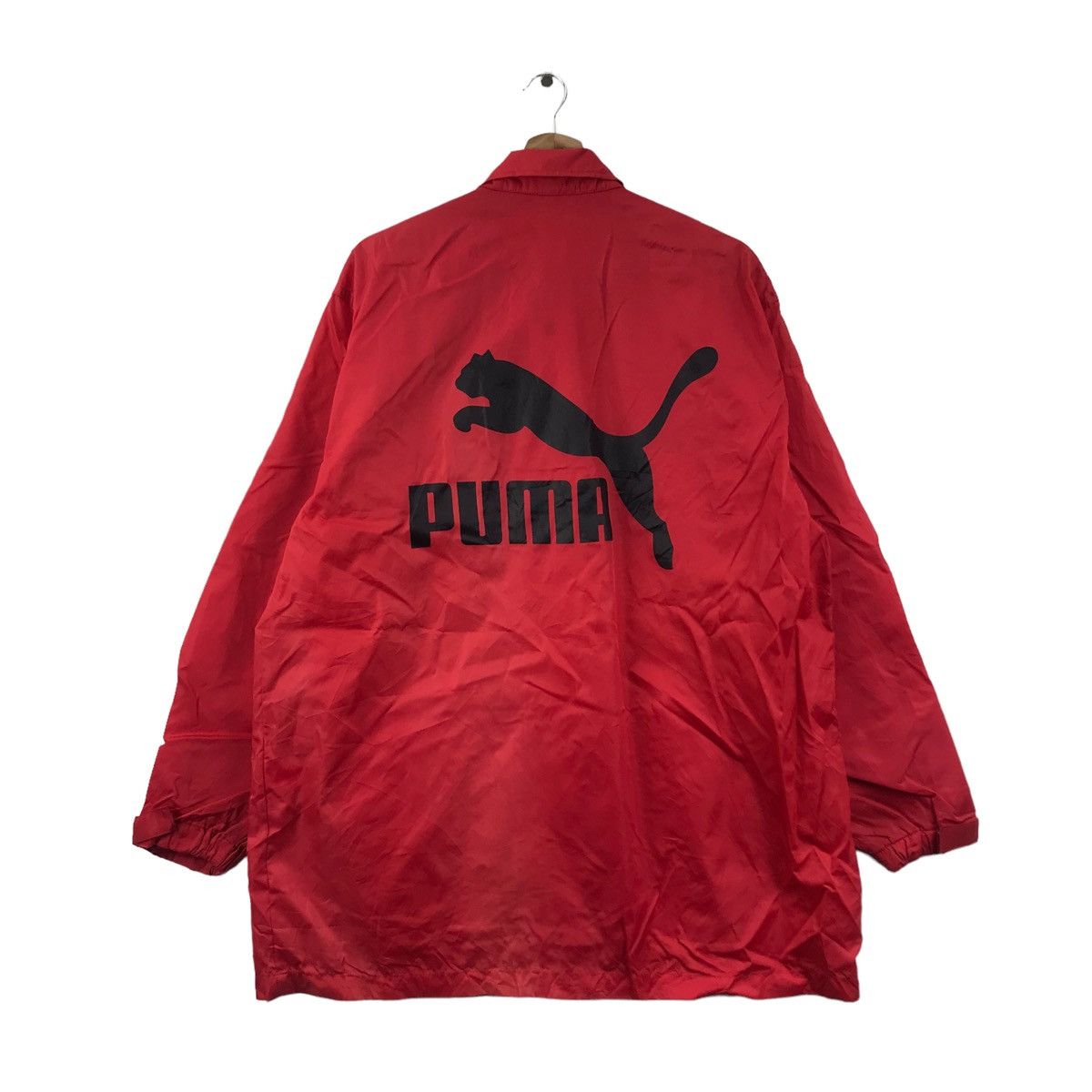 Puma PUMA Emboidered Logo Windbreaker Coach Red Jacket Size US L / EU 52-54 / 3 - 1 Thumbnail