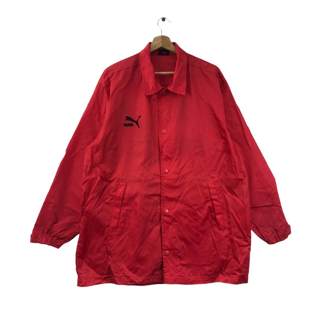 Puma PUMA Emboidered Logo Windbreaker Coach Red Jacket Size US L / EU 52-54 / 3 - 3 Thumbnail