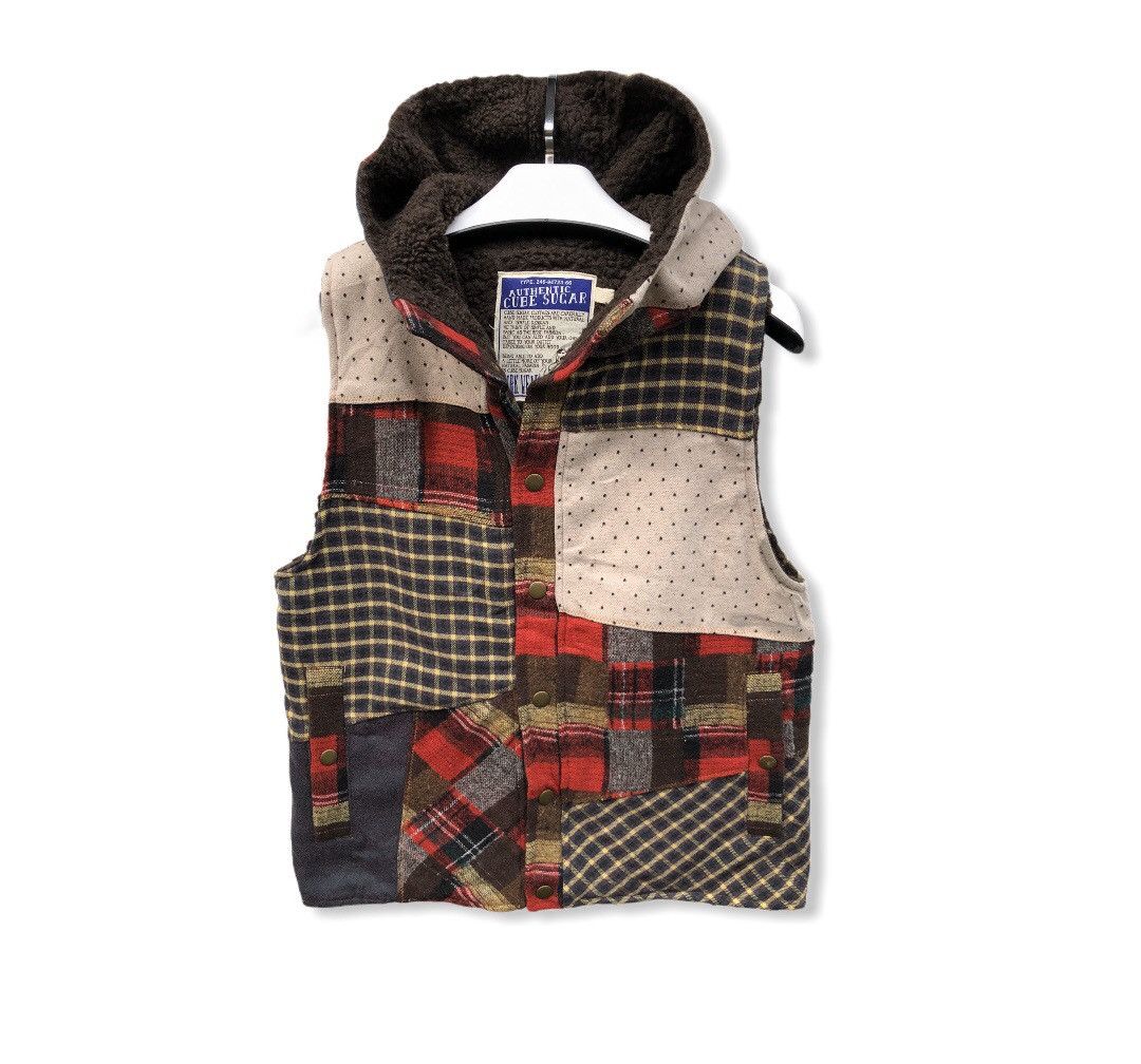 Designer × Japanese Brand Japanese Brand Cube Suger Patchwork Design Hoodies Vest Size US S / EU 44-46 / 1 - 1 Thumbnail