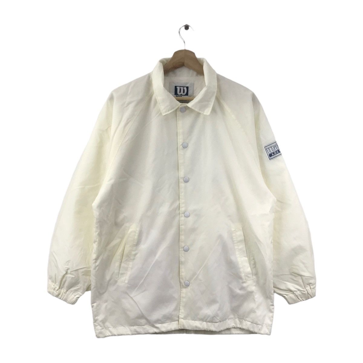 Wilson WILSON A.D.V Staff Windbreaker White Button Up Bomber Jacket Size US M / EU 48-50 / 2 - 3 Thumbnail