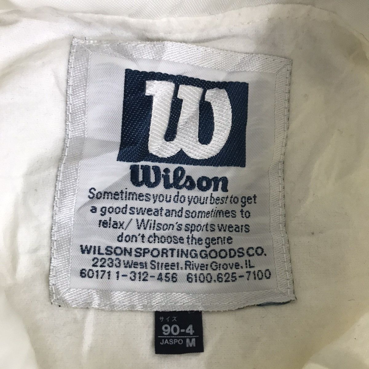 Wilson WILSON A.D.V Staff Windbreaker White Button Up Bomber Jacket Size US M / EU 48-50 / 2 - 7 Thumbnail