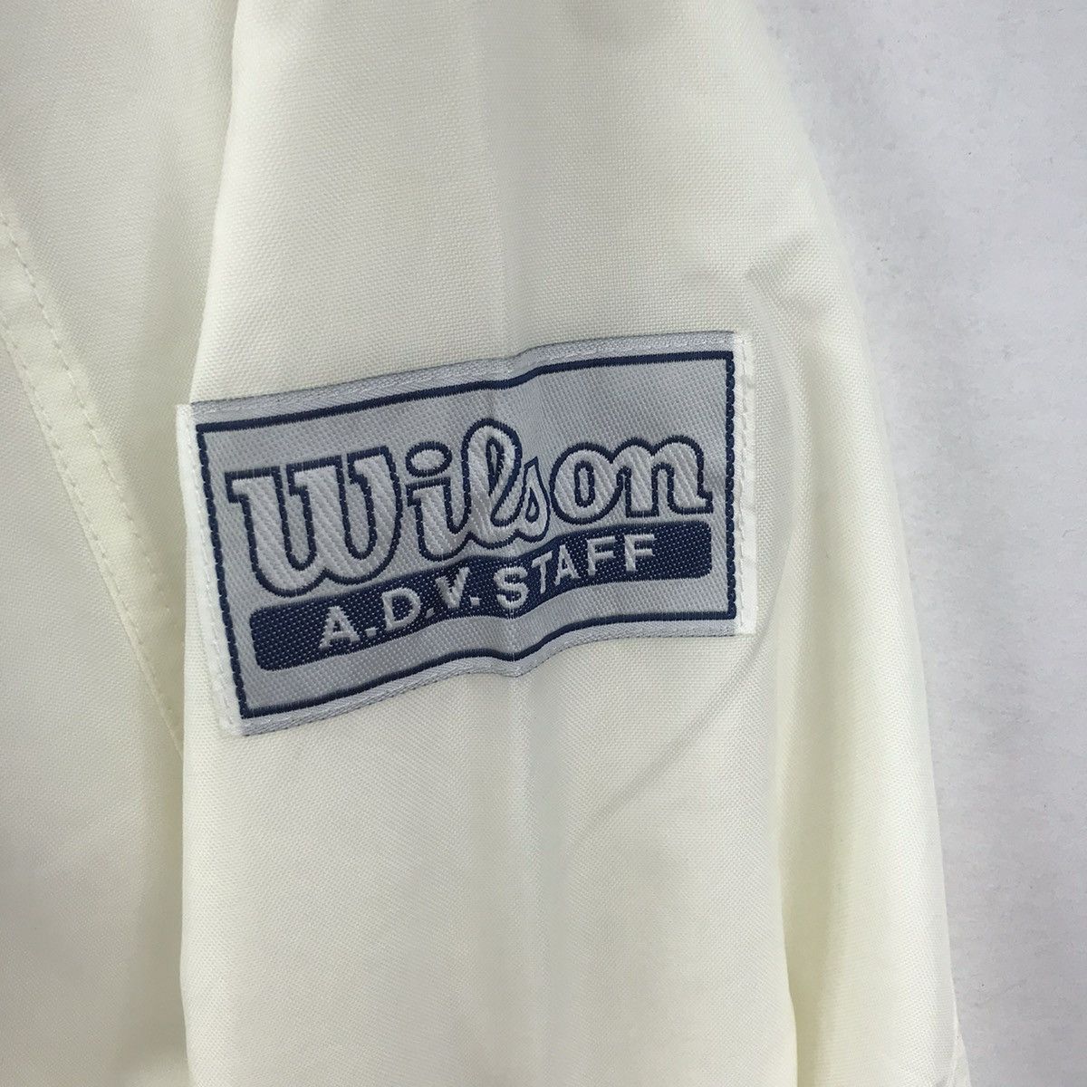 Wilson WILSON A.D.V Staff Windbreaker White Button Up Bomber Jacket Size US M / EU 48-50 / 2 - 6 Thumbnail