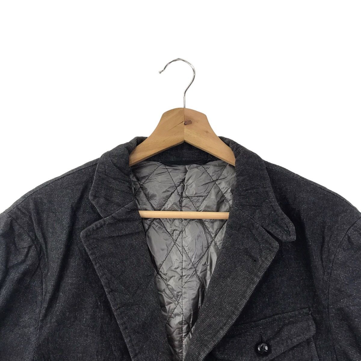 Joseph Abboud JOSEPH ABBOUD COLLECTION Puffer Inside Linen Black Coat Size US M / EU 48-50 / 2 - 2 Thumbnail