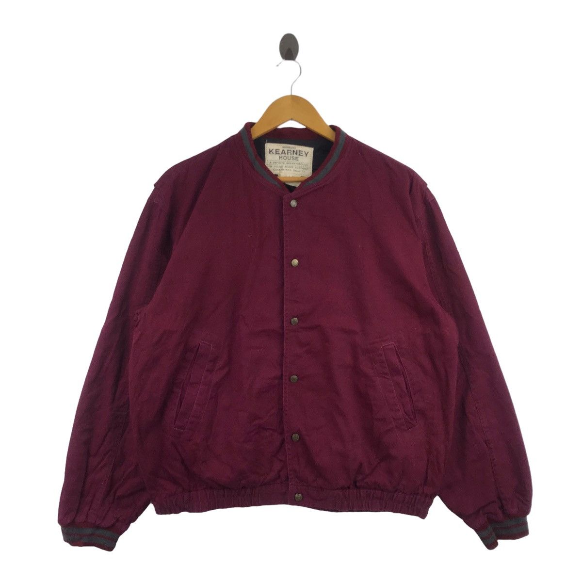 Vintage Vintage KEARNEY HOUSE Button Up Maroon Coach Jacket Size US L / EU 52-54 / 3 - 1 Thumbnail