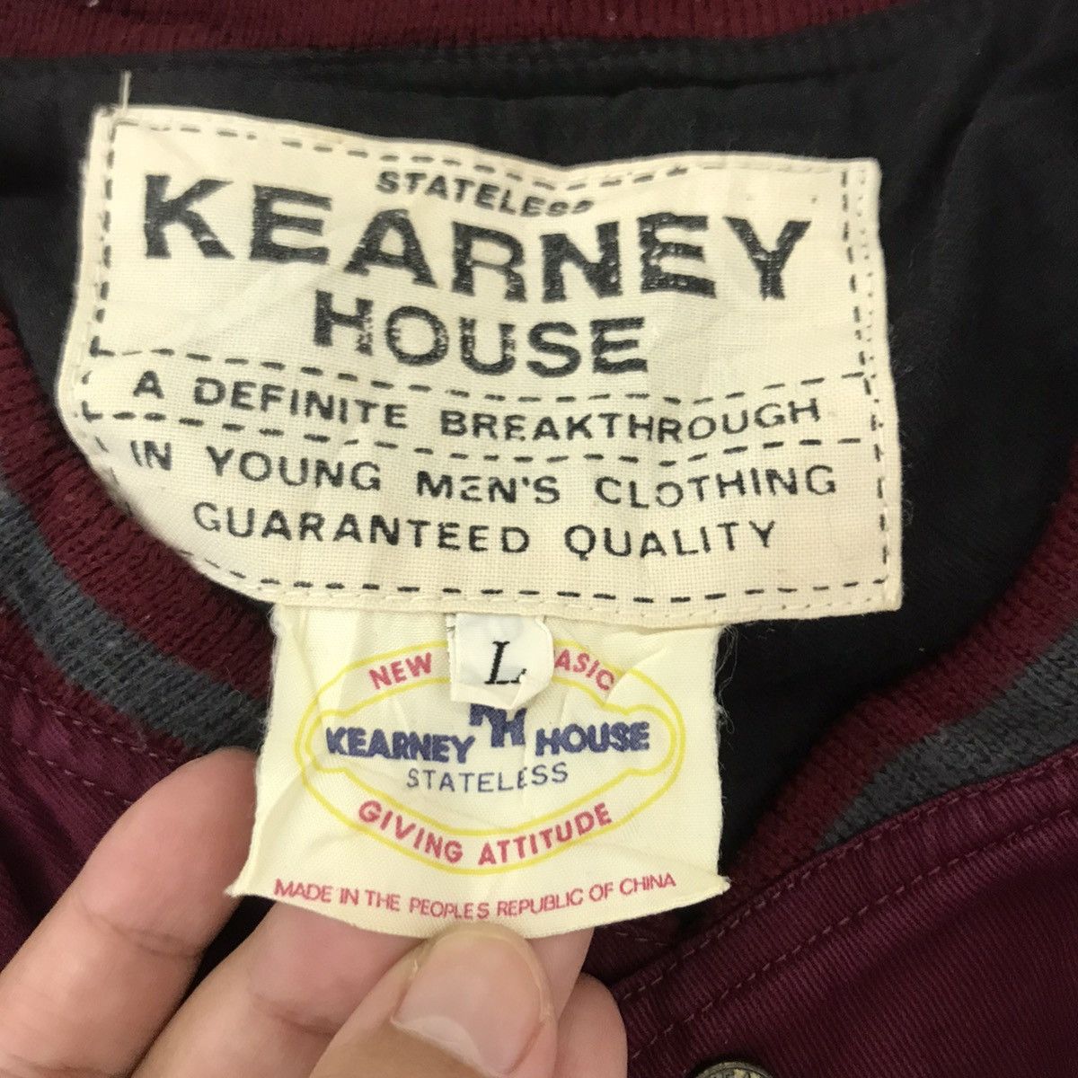 Vintage Vintage KEARNEY HOUSE Button Up Maroon Coach Jacket Size US L / EU 52-54 / 3 - 4 Thumbnail
