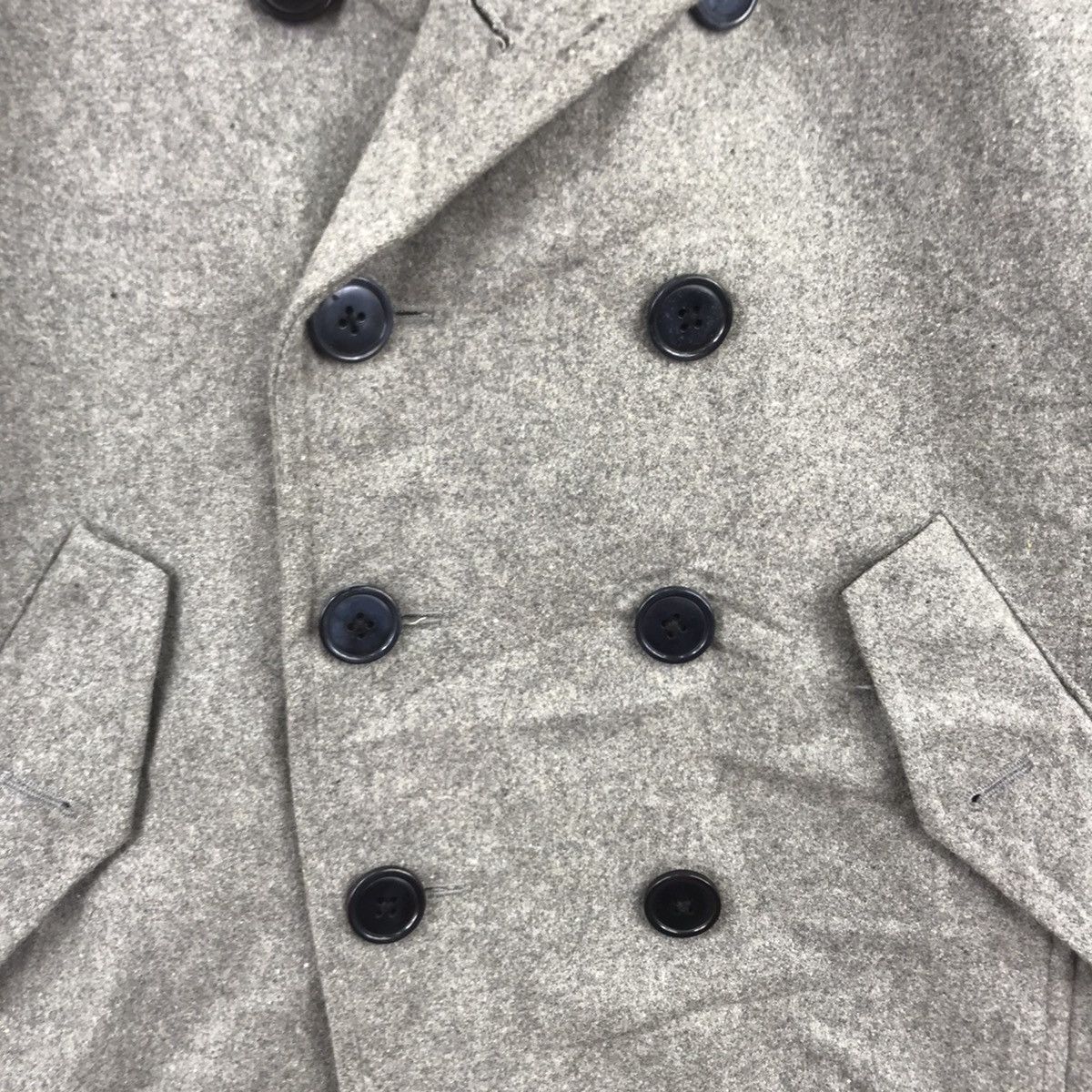 Japanese Brand SEMANTIC DESIGN Japanese Brand Grey Wool Duffle Jacket Coat Size US L / EU 52-54 / 3 - 3 Thumbnail