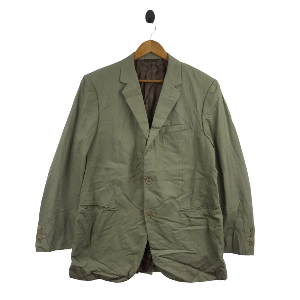 Vintage Vintage ALAN SCOTT Green Plain Blazer Coat Size US M / EU 48-50 / 2 - 1 Thumbnail